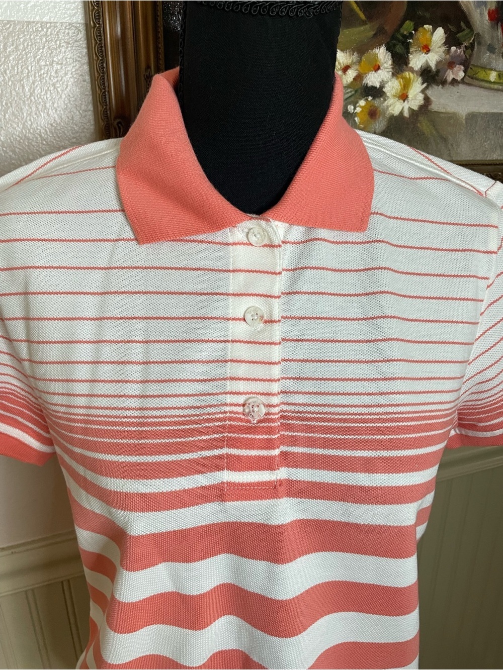 IZOD Women's Striped Polo Shirt - Size M - Picture 5 of 12